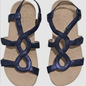 Vionic Jodie Women's Metallic Blue Sandals Sz 5